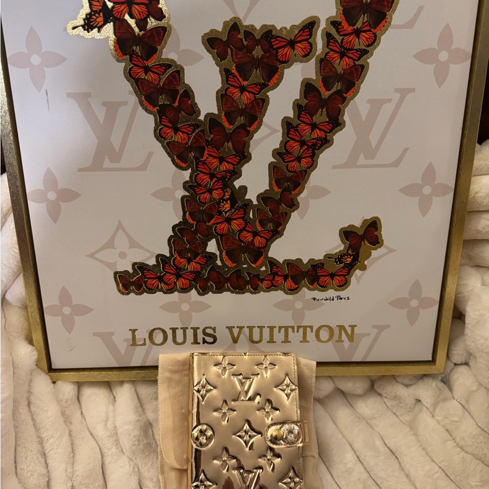 Pristine RARE LV Gold Mirror Vernis PM Agenda